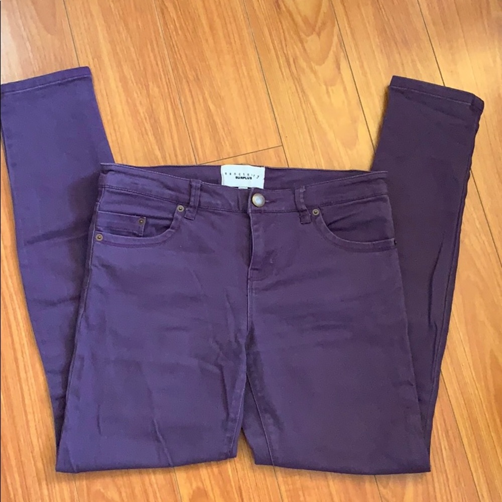 Sanctuary purple stretchy jeans